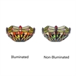 Chloe Lighting Empress Dragonfly 1-Light Glass Wall Sconce in Multi-Color