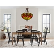Chloe Lighting Empress Dragonfly 3-Light Glass Inverted Pendant in Bronze