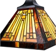 Chloe Lighting Innes Mission 1-Light Glass Mini Pendant in Blackish Bronze