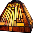 Chloe Lighting Innes Mission 3-Light Glass Mini Chandelier in Bronze/Brown