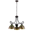 Chloe Lighting Empress Dragonfly 3-Light Glass Mini Chandelier in Multi-Color