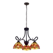 Chloe Lighting Empress Dragonfly 3-Light Glass Mini Chandelier in Multi-Color