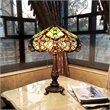 Chloe Lighting Cora Victorian 2-Light Glass/Metal Table Lamp in Multi-Color