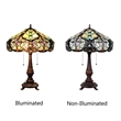 Chloe Lighting Cora Victorian 2-Light Glass/Metal Table Lamp in Multi-Color