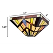 Chloe Lighting Vincent Mission 1-Light Glass Wall Sconce in Multi-Color