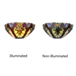 Chloe Lighting Adia Victorian 1-Light Glass/Iron Wall Sconce in Multi-Color