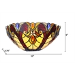 Chloe Lighting Adia Victorian 1-Light Glass/Iron Wall Sconce in Multi-Color