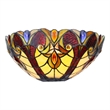 Chloe Lighting Adia Victorian 1-Light Glass/Iron Wall Sconce in Multi-Color