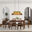 Chloe Lighting Adia Victorian 3-Light Glass/Iron Island Pendant in Multi-Color