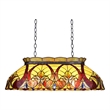 Chloe Lighting Adia Victorian 3-Light Glass/Iron Island Pendant in Multi-Color