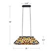 Chloe Lighting Vincent Mission 3-Light Glass Island Pendant in Multi-Color