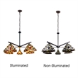 Chloe Lighting Vincent Mission 5-Light Glass Chandelier in Multi-Color