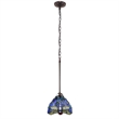 Chloe Lighting Sunniva Dragonfly 1-Light Glass/Metal Mini Pendant in Multi-Color