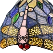 Chloe Lighting Sunniva Dragonfly 1-Light Glass/Metal Mini Pendant in Multi-Color