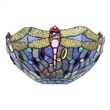 Chloe Lighting Sunniva Dragonfly  1-Light Glass Wall Sconce in Multi-Color