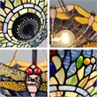 Chloe Lighting Sunniva Dragonfly 2-Light Glass Semi Flush Fixture in Multi-Color