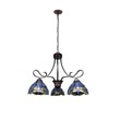 Chloe Lighting Sunniva Dragonfly 3-Light Glass Chandelier in Multi-Color