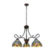 Chloe Lighting Sunniva Dragonfly 3-Light Glass Chandelier in Multi-Color