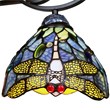 Chloe Lighting Sunniva Dragonfly 3-Light Glass Chandelier in Multi-Color