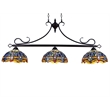 Chloe Lighting Sunniva Dragonfly 3-Light Glass Island Pendant in Multi-Color
