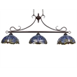 Chloe Lighting Sunniva Dragonfly 3-Light Glass Island Pendant in Multi-Color