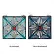 Chloe Lighting Innes Mission Glass/Copper Window Panel in Multi-Color