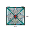 Chloe Lighting Innes Mission Glass/Copper Window Panel in Multi-Color
