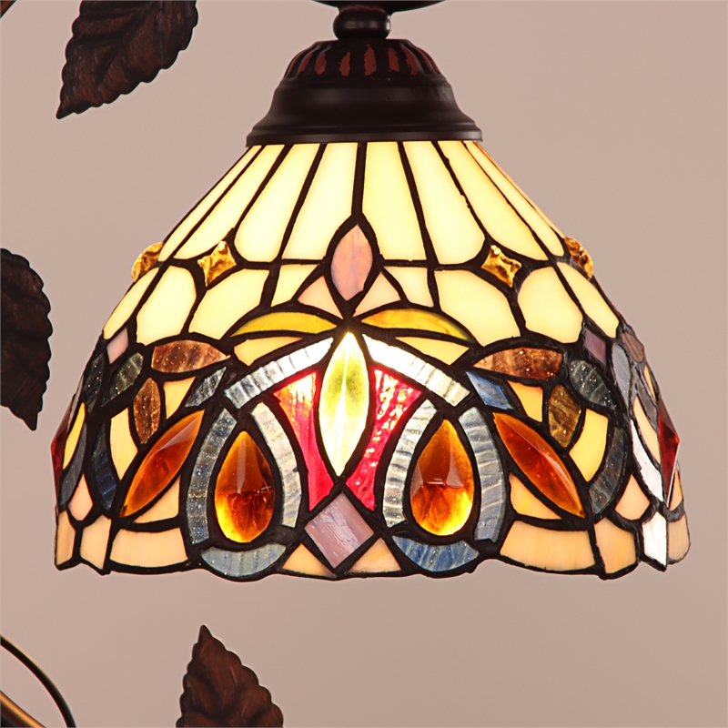 Chloe Lighting Serenity Victorian 1-Light Metal/Glass Table Lamp in Dark Bronze