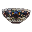 Chloe Lighting Serenity Victorian 1-Light Glass/Metal Wall Sconce in Multi-Color
