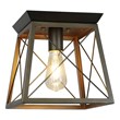 Chloe Lighting Farmhouse 1-Light Metal Ceiling Flush Fixture in Bronze/Gold
