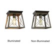 Chloe Lighting Farmhouse 1-Light Metal Ceiling Flush Fixture in Bronze/Gold