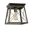 Chloe Lighting Farmhouse 1-Light Metal Ceiling Flush Fixture in Bronze/Gold