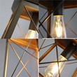 Chloe Lighting Farmhouse 1-Light Metal Ceiling Flush Fixture in Bronze/Gold