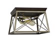 Chloe Lighting Farmhouse 2-Light Metal Ceiling Flush Fixture in Bronze/Gold