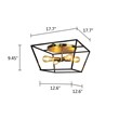 Chloe Lighting Farmhouse 4-Light Metal Ceiling Flush Fixture in Bronze/Gold