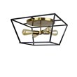 Chloe Lighting Farmhouse 4-Light Metal Ceiling Flush Fixture in Bronze/Gold