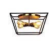 Chloe Lighting Farmhouse 4-Light Metal Ceiling Flush Fixture in Bronze/Gold