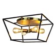 Chloe Lighting Farmhouse 4-Light Metal Ceiling Flush Fixture in Bronze/Gold