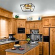 Chloe Lighting Farmhouse 4-Light Metal Ceiling Flush Fixture in Bronze/Gold