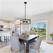 Chloe Lighting Ryker 4-Light Metal Ceiling Pendant in Matte Black