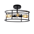 Chloe Lighting Ryker 4-Light Metal Ceiling Pendant in Matte Black