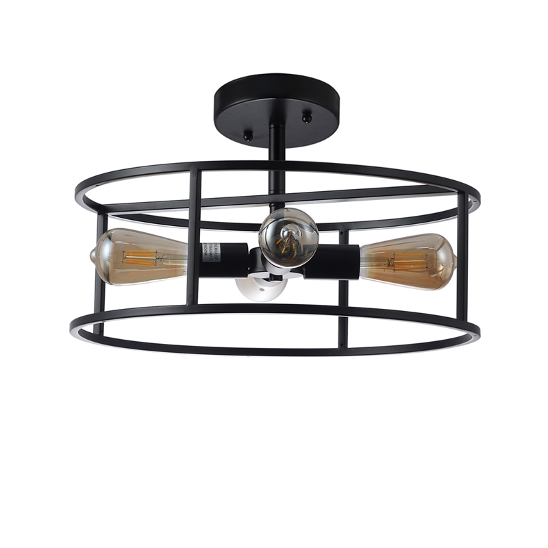 Chloe Lighting Ryker 4-Light Metal Ceiling Pendant in Matte Black