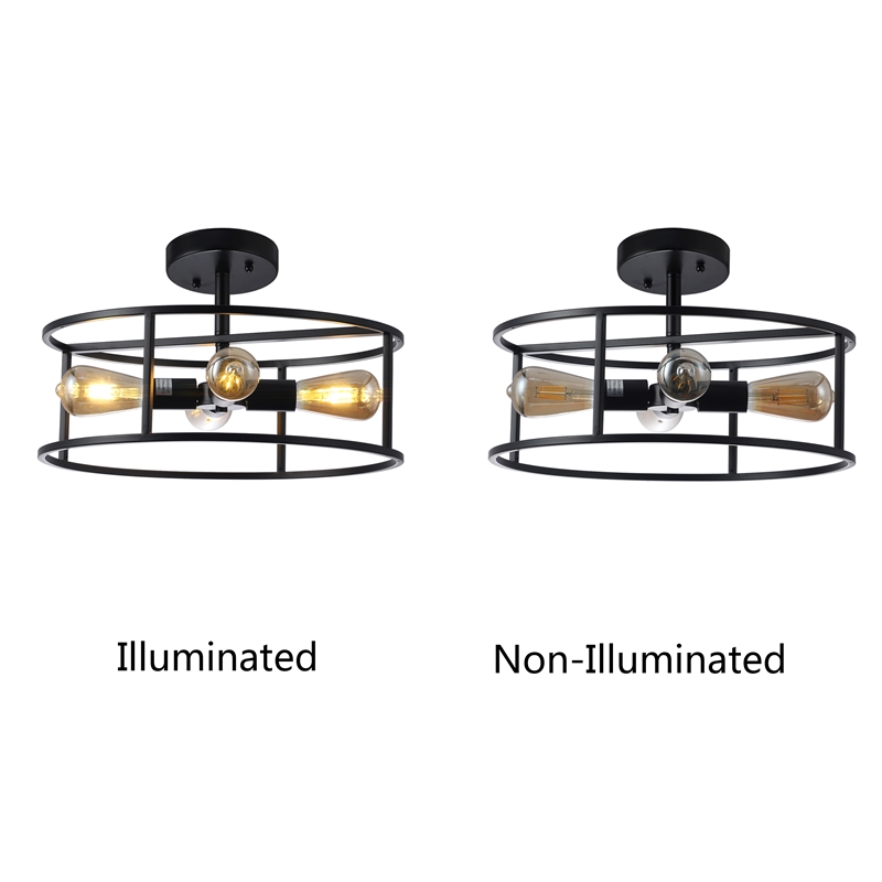 Chloe Lighting Ryker 4-Light Metal Ceiling Pendant in Matte Black