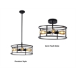 Chloe Lighting Ryker 4-Light Metal Ceiling Pendant in Matte Black