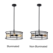 Chloe Lighting Ryker 4-Light Metal Ceiling Pendant in Matte Black
