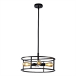 Chloe Lighting Ryker 4-Light Metal Ceiling Pendant in Matte Black