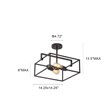 Chloe Lighting Nolan 2-Light Square Metal Semi Flush Ceiling Pendant in Bronze