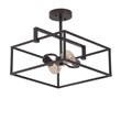 Chloe Lighting Nolan 2-Light Square Metal Semi Flush Ceiling Pendant in Bronze