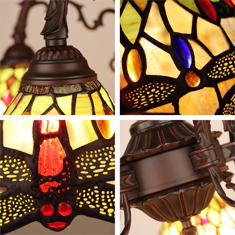 Chloe Lighting Anisoptera Purity 5-Light Glass Large Chandelier in Multi-Color