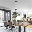 Chloe Lighting Liaison 3-Light Victorian Glass Mini Chandelier in Multi-Color